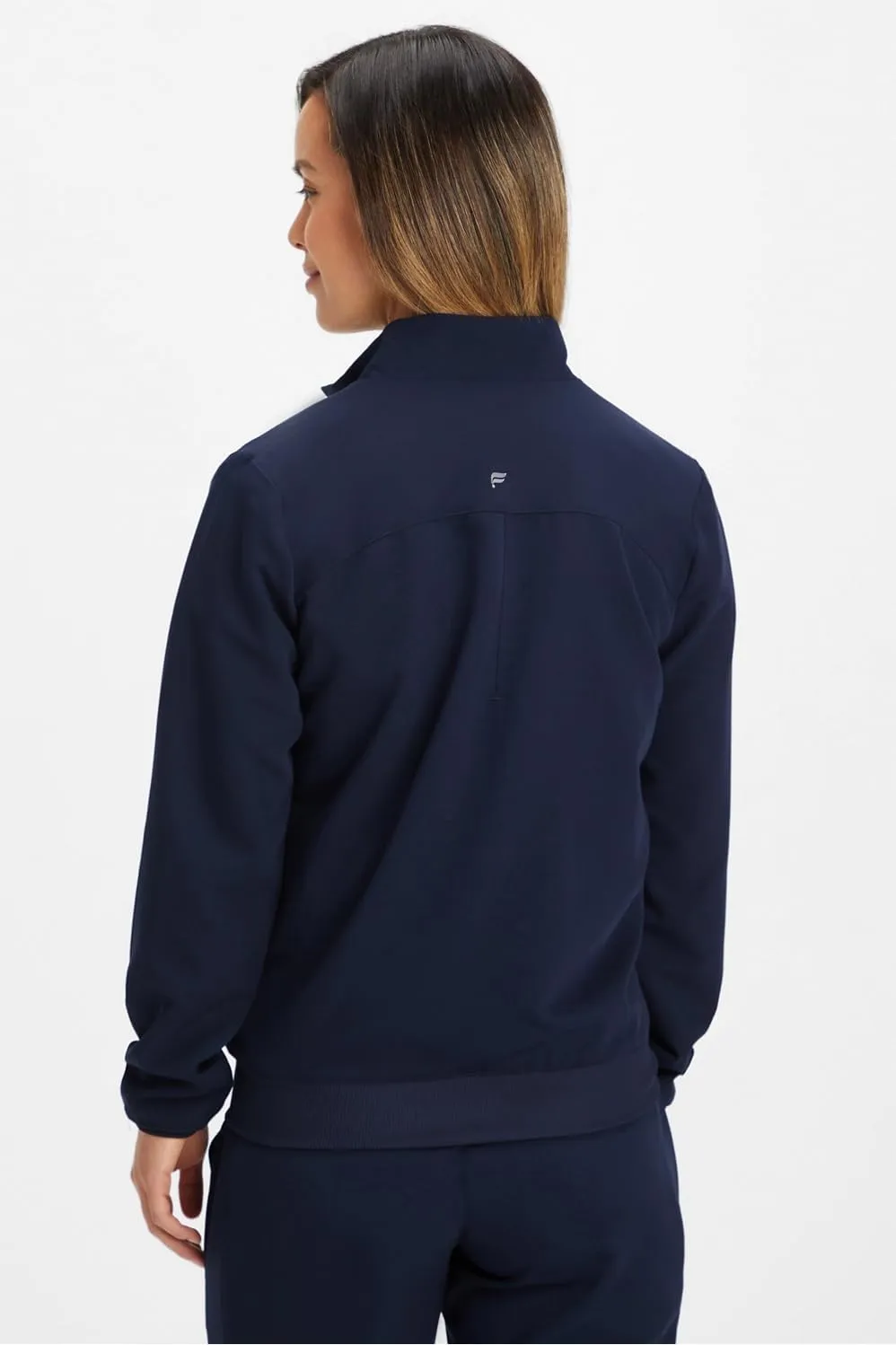Fabletics Women's Daily 3-Pocket Scrub Jacket - MotionTech, Lightweight, Breathable, Wrinkle-Resist, Semi-Slim Fit