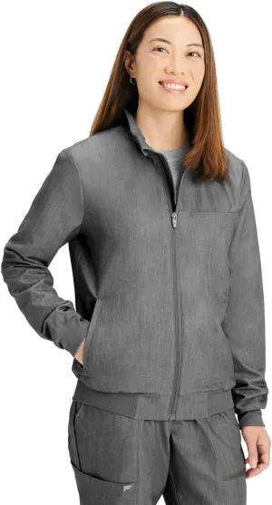 Fabletics Women's Daily 3-Pocket Scrub Jacket - MotionTech, Lightweight, Breathable, Wrinkle-Resist, Semi-Slim Fit