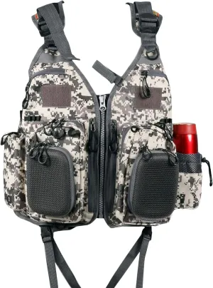 Flygo Fly Fishing Vests Multi Pocket Waistcoat Adjustable Size Gifts for Men and Women
