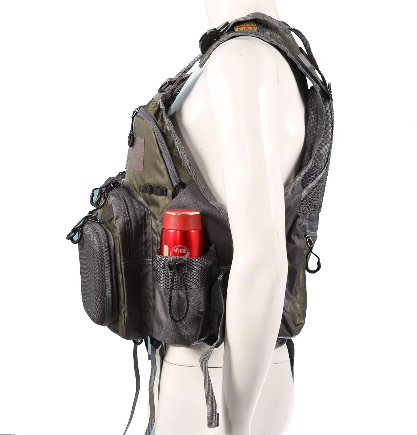 Flygo Fly Fishing Vests Multi Pocket Waistcoat Adjustable Size Gifts for Men and Women