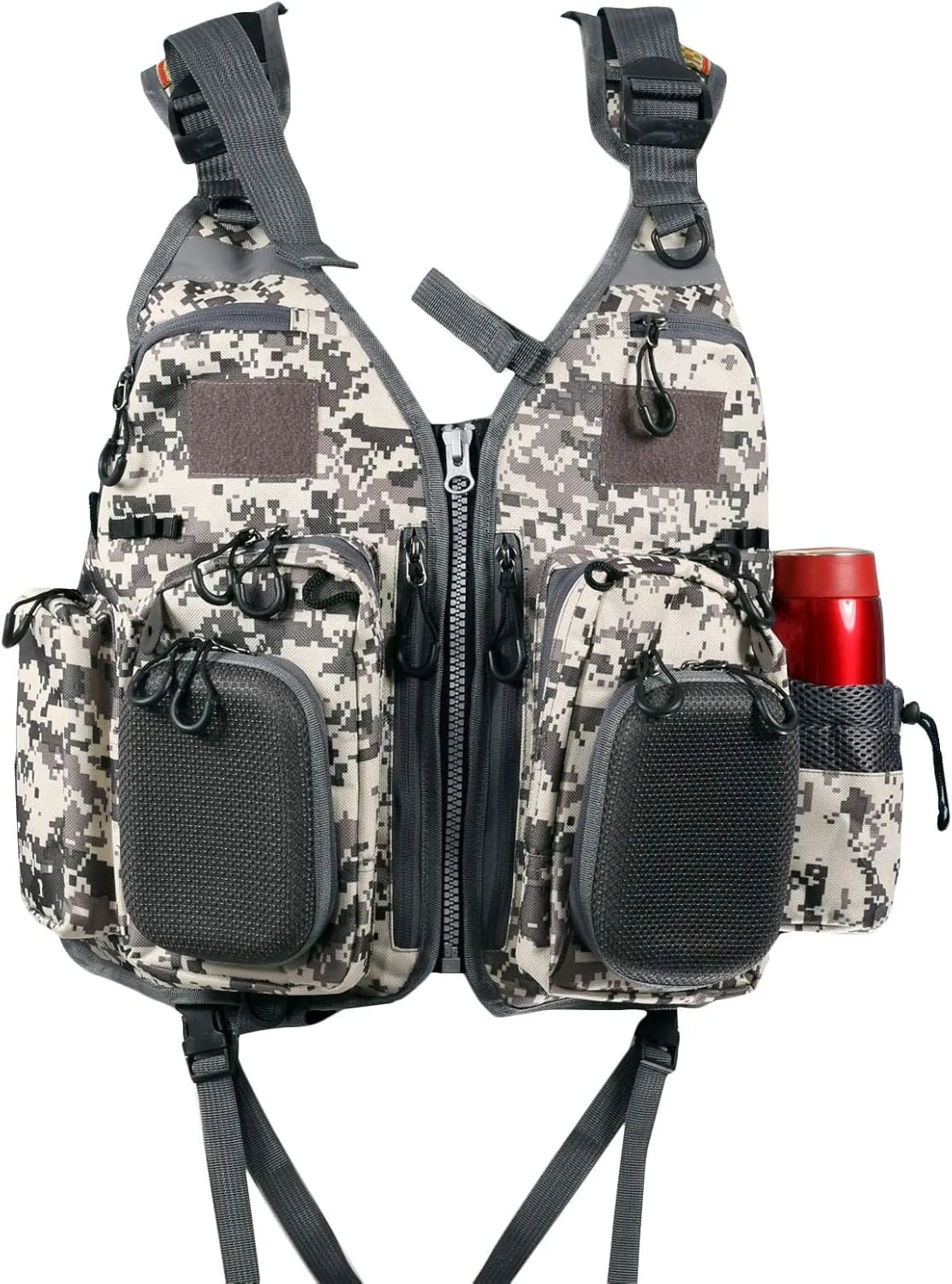 Flygo Fly Fishing Vests Multi Pocket Waistcoat Adjustable Size Gifts for Men and Women