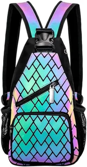 Geometric Luminous Purses Handbags Holographic Crossbody Shoulder Bag