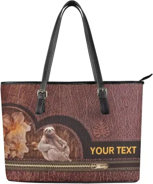 GIFTPUZZ Customization Women Tote Bag PU Leather Big Purses Shoulder Bag Vintage Women's Satchel Handbags with Zipper