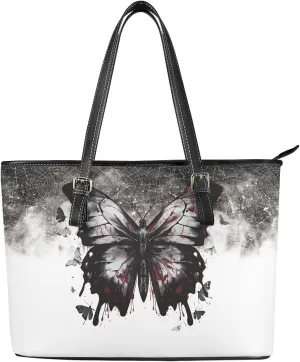 GIFTPUZZ Leather Tote Handbag for Women Ladies Zipper Shoulder Bag with Portable Adjustable Handle High-Capacity