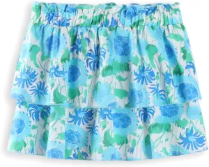 Girls and Toddlers Skirts Floral & Plaid Mini Skirt with Built-in Shorts