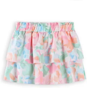 Girls and Toddlers Skirts Floral & Plaid Mini Skirt with Built-in Shorts