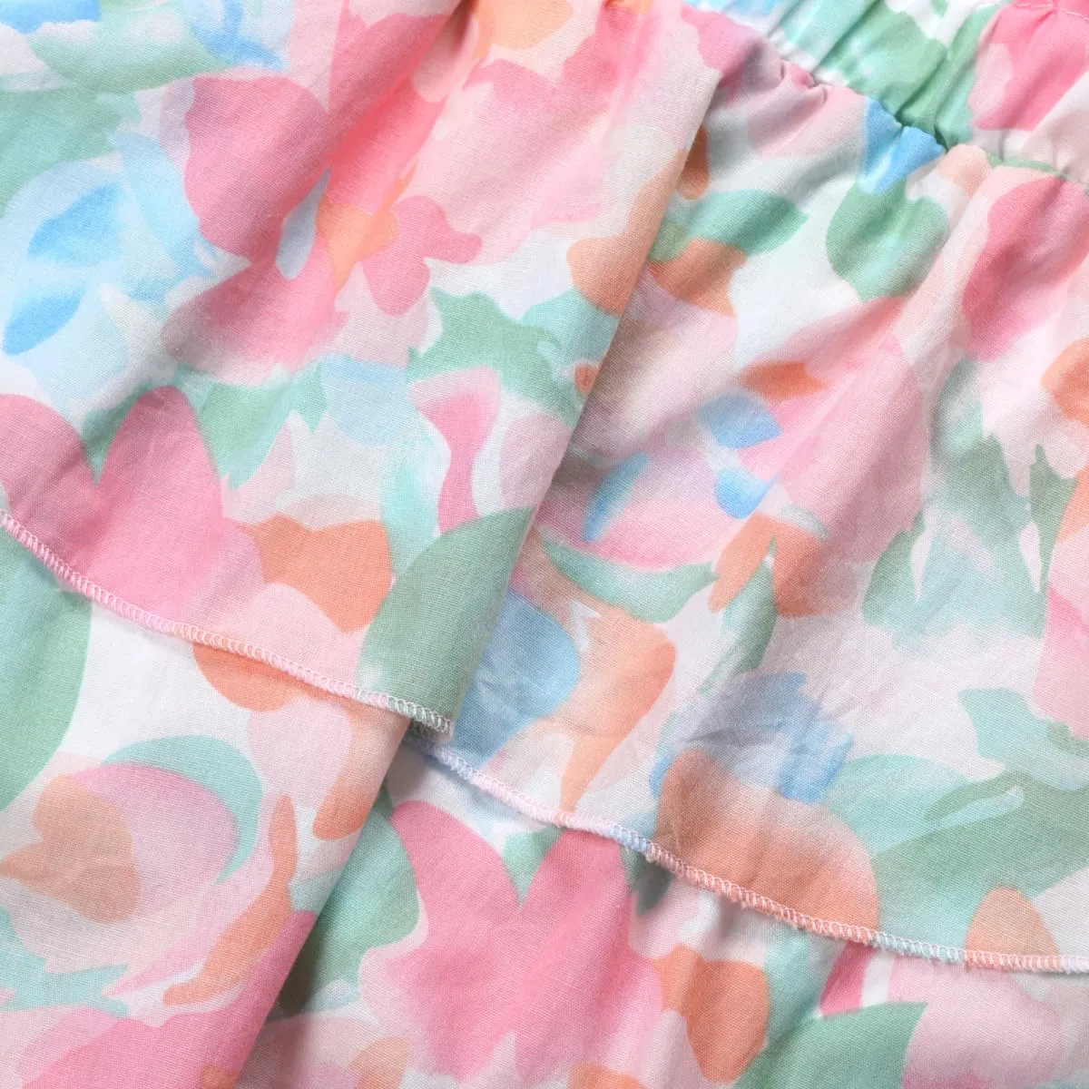 Girls and Toddlers Skirts Floral & Plaid Mini Skirt with Built-in Shorts