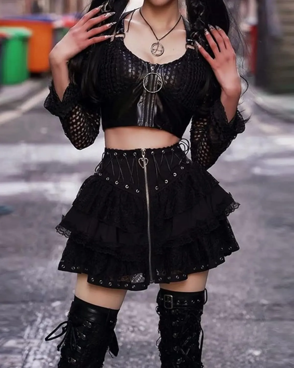 Goth Plaid Skirts for Women High Waist A-line Mini Pleated Skirt Harajuku Gothic Skirt Victorian Steampunk Skirt