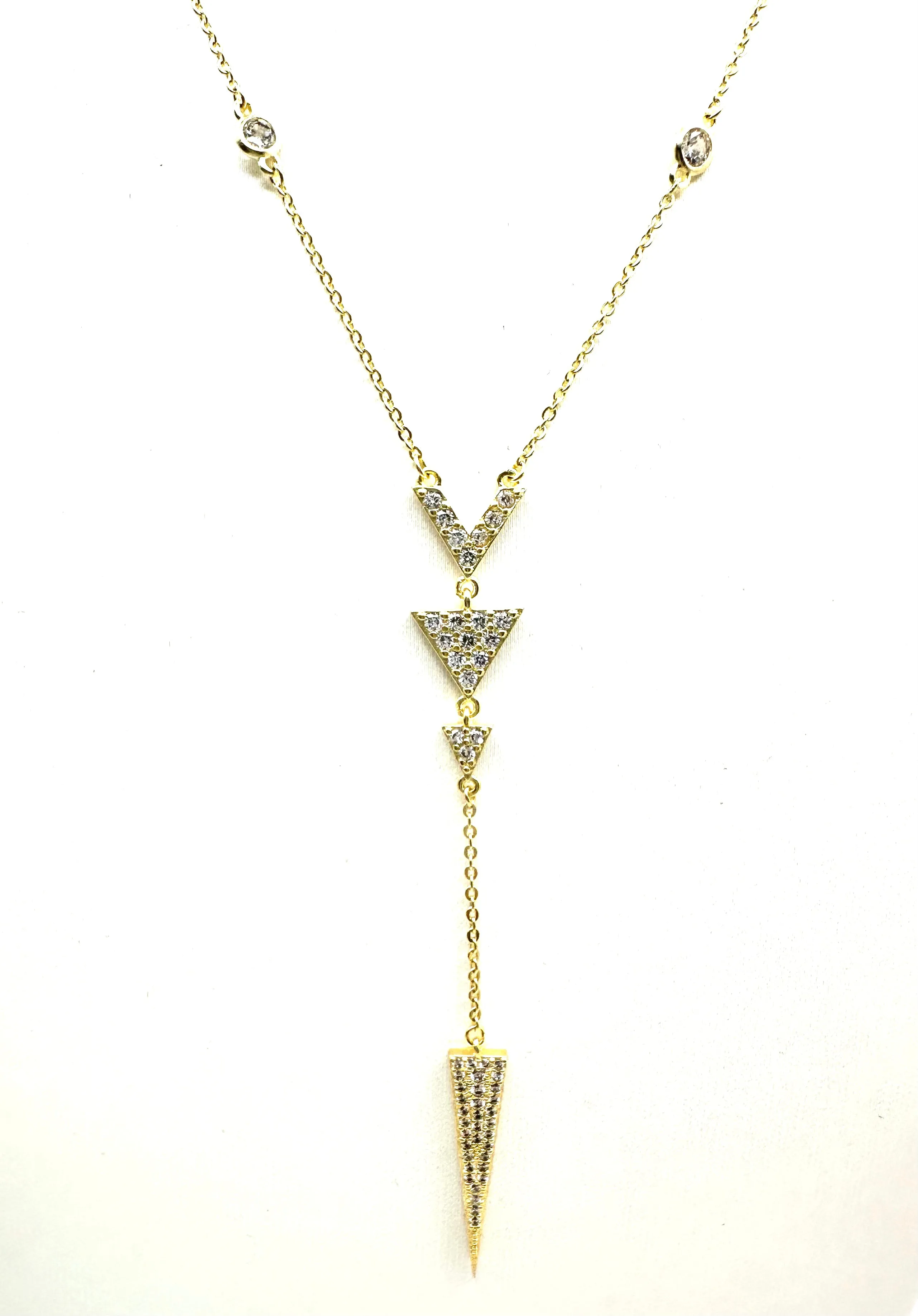 Graduated Spike Necklace