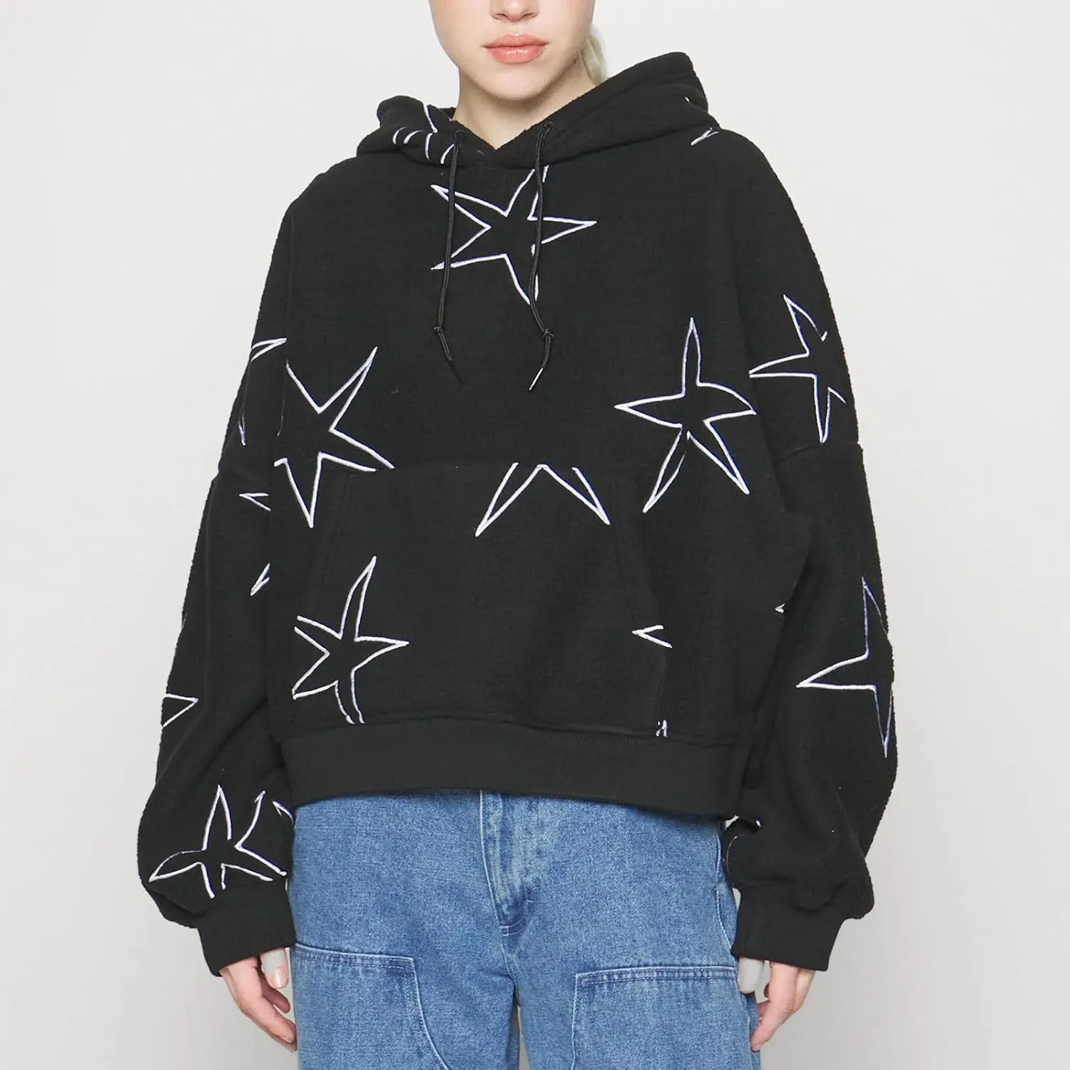 Graphic Hoodies for Women Cute Long Sleeve Preppy Sweatshirts Fall Oversized Pullover Hooded Tops With Pockets