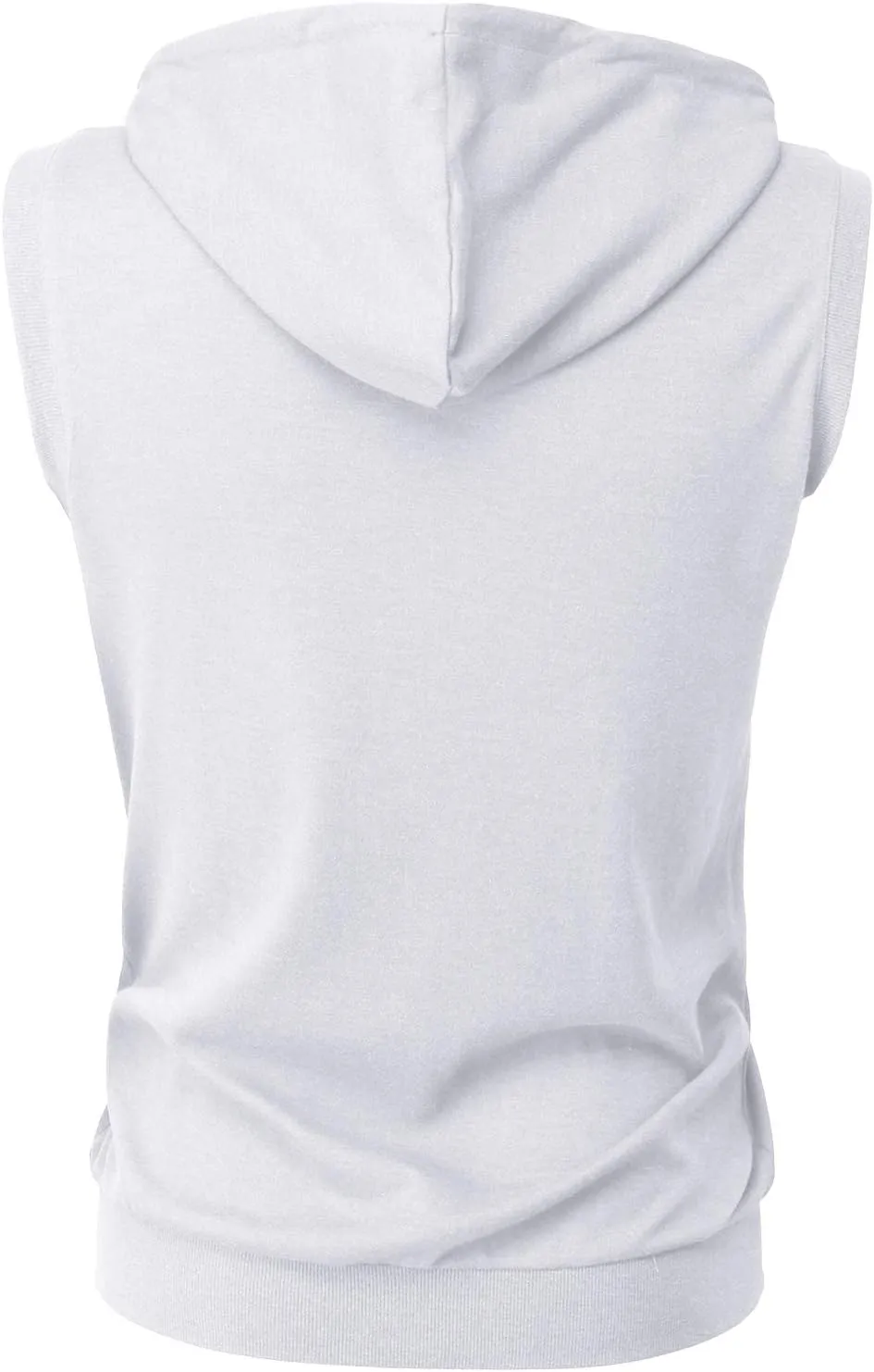 H2H Mens Casual Slim Fit Zip-up Sleeveless Hoodie Lightweight Workout Tank Tops Gym Hoodies