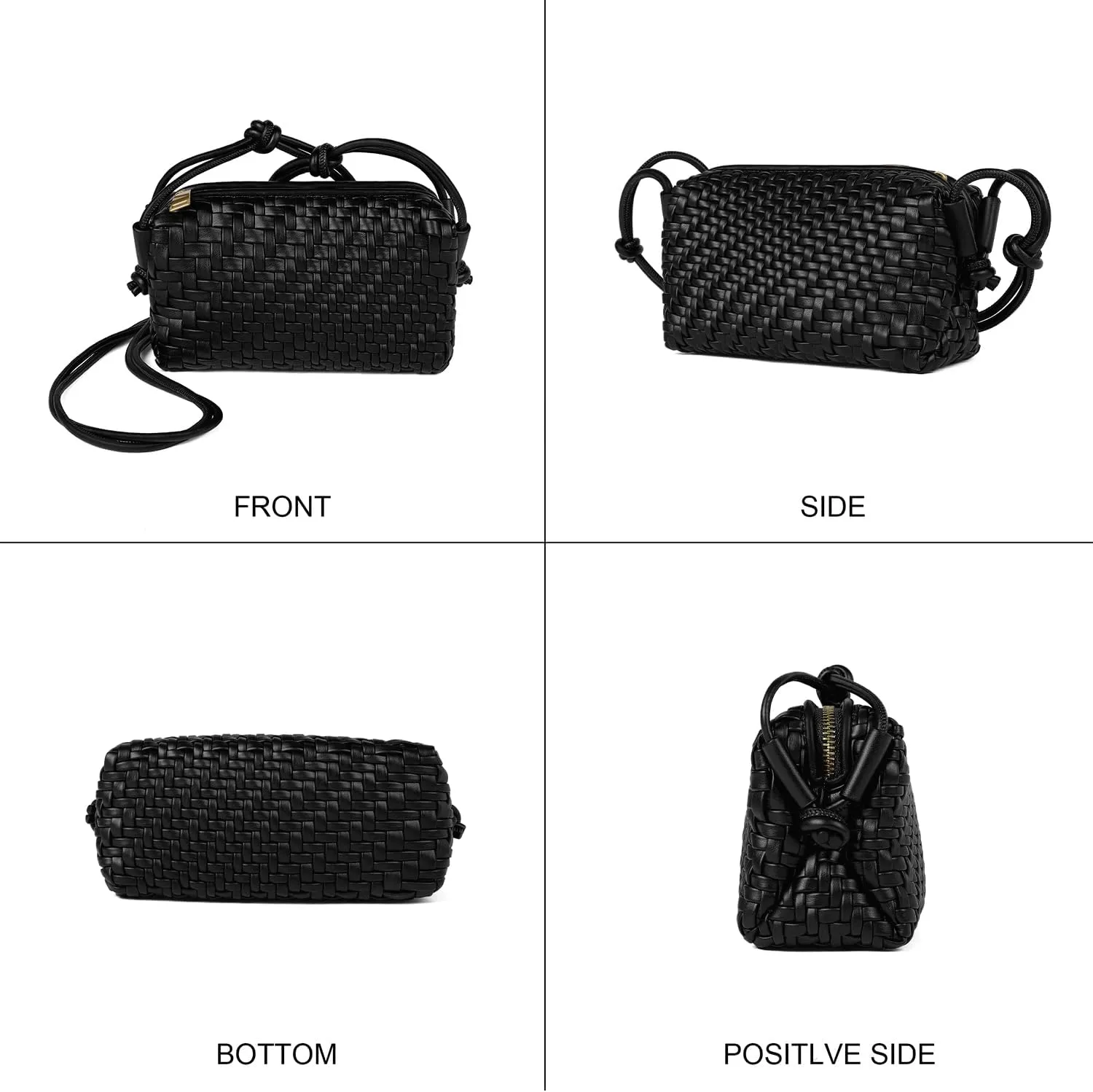 Handwoven Crossbody Bag for Women, Shoulder Purse with Adjustable Strap Lightweight Summer Festival Bag Gift