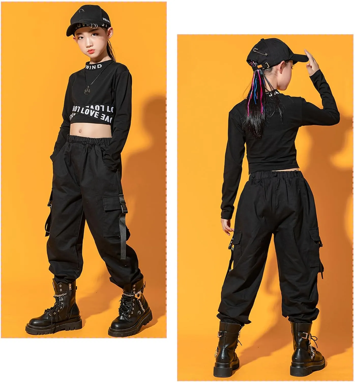 Happy Cherry Kids Girl Hip Hop Outfits Casual Loose Dance Joggers Lightweight Spring Fall Trousers 2023 3-15 Years
