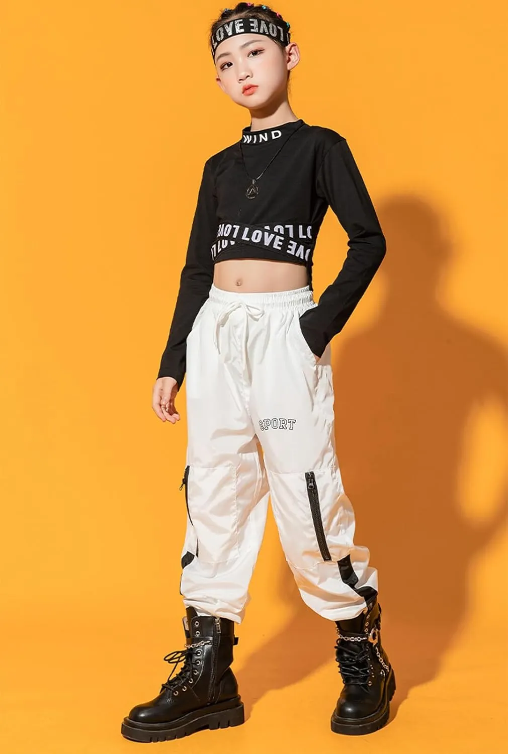 Happy Cherry Kids Girl Hip Hop Outfits Casual Loose Dance Joggers Lightweight Spring Fall Trousers 2023 3-15 Years