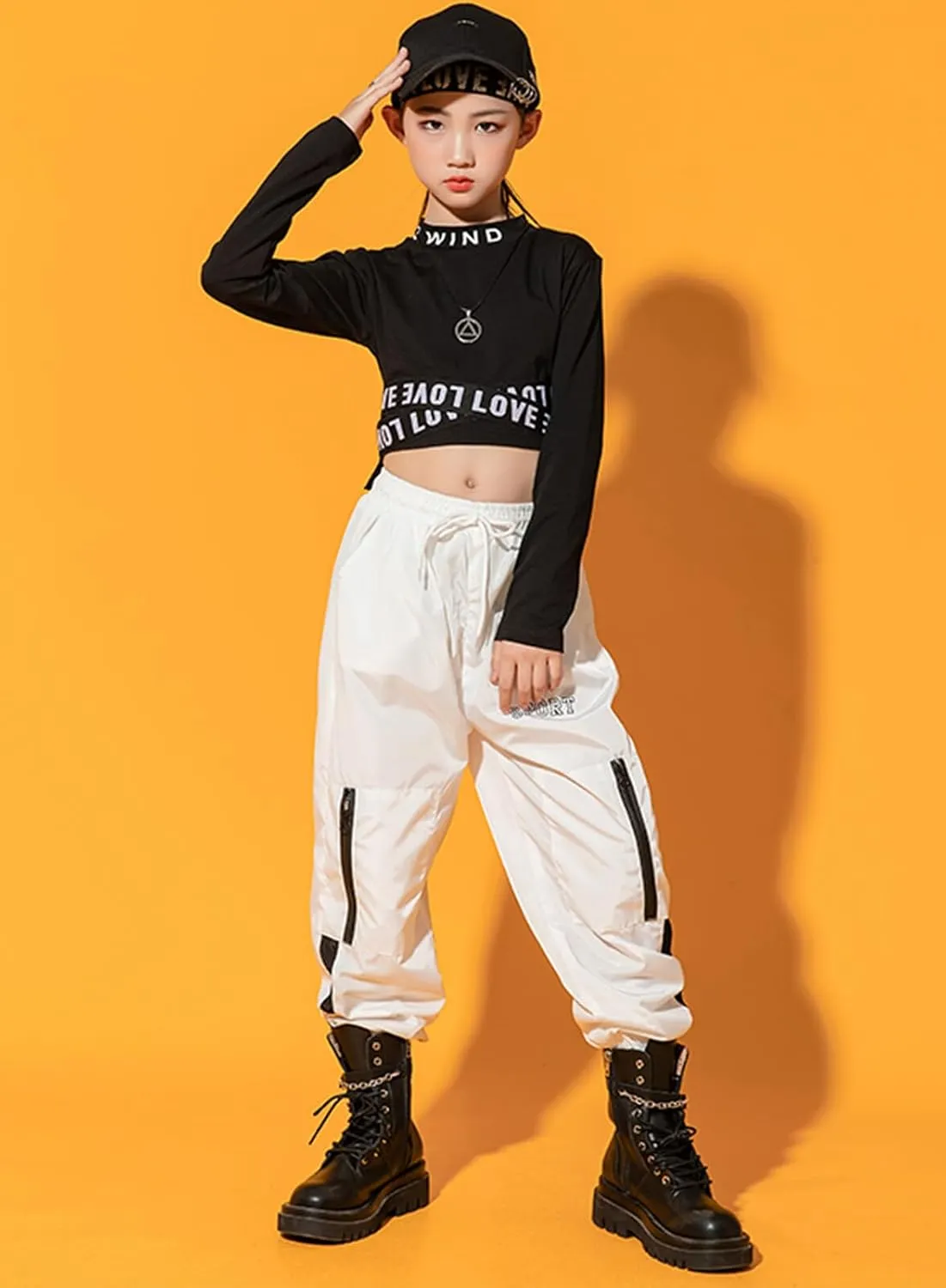 Happy Cherry Kids Girl Hip Hop Outfits Casual Loose Dance Joggers Lightweight Spring Fall Trousers 2023 3-15 Years