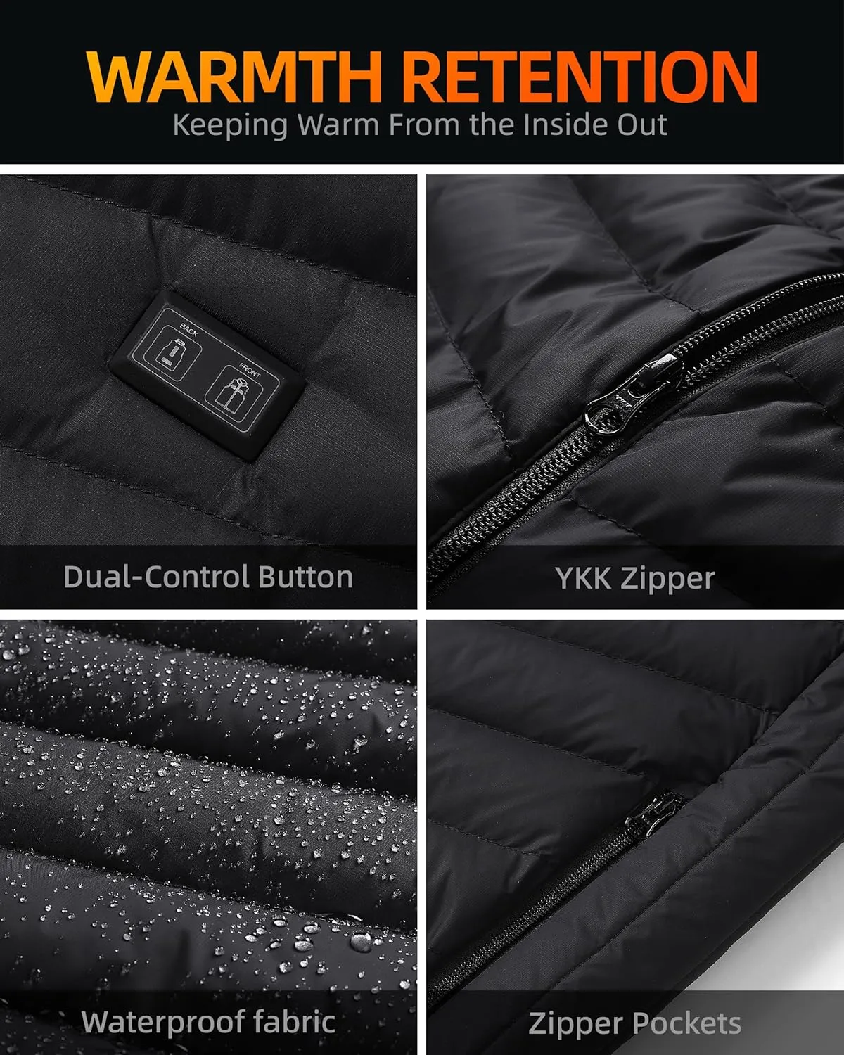 Heated Vest for Women, Lightweight Electric Heating Jacket Vests, Battery Pack not Included.