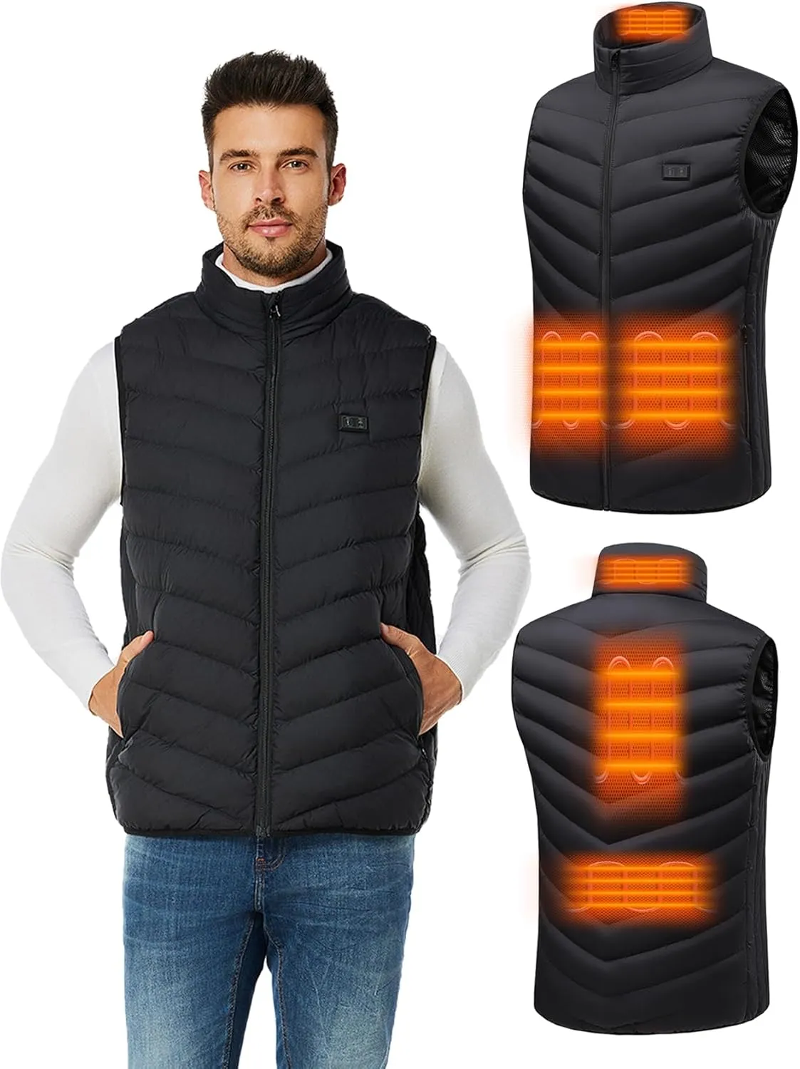 Heated Vest for Women, Lightweight Electric Heating Jacket Vests, Battery Pack not Included.