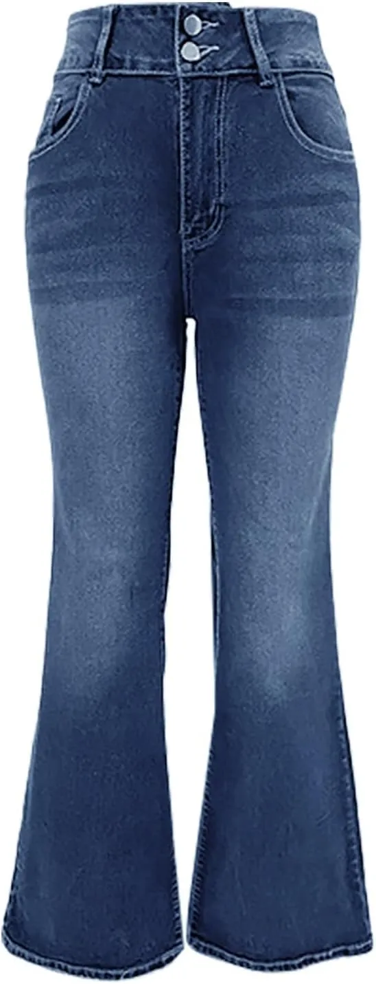 High-Waisted Wide-Leg Jeans for Women Stylish Loose Fit Classic Design Casual Denim Pants Street Washed Denim Trouser