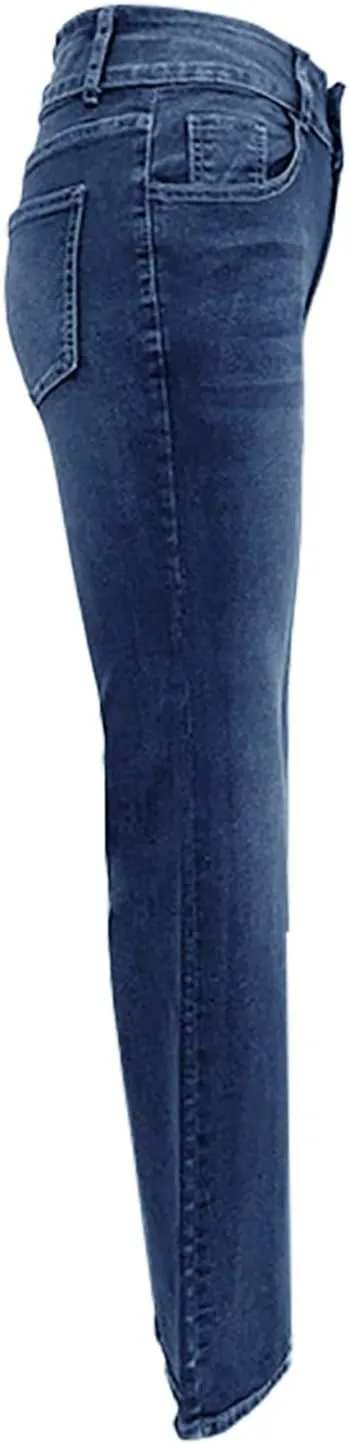 High-Waisted Wide-Leg Jeans for Women Stylish Loose Fit Classic Design Casual Denim Pants Street Washed Denim Trouser