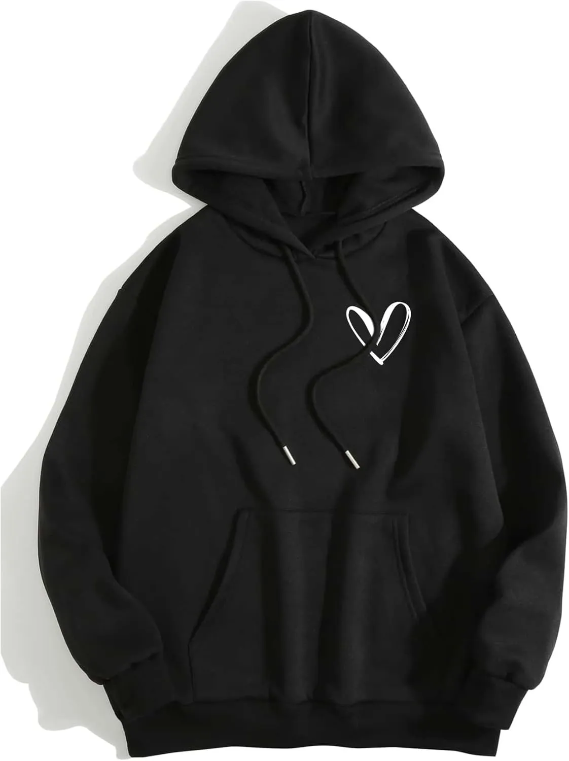 Hilinker Womens Graphic Hoodies Drawstring Long Sleeve Sweatshirt with Pocket Pullover