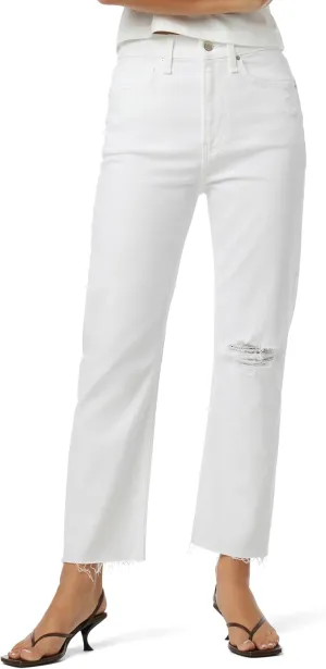 HUDSON Women's Jade High Rise Straight, Loose Fit Crop Jean