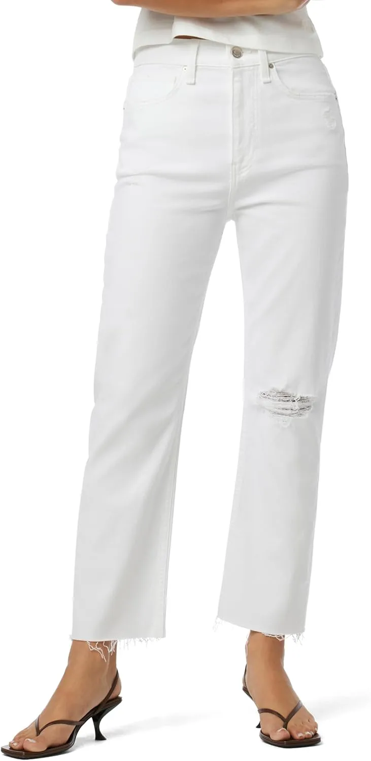 HUDSON Women's Jade High Rise Straight, Loose Fit Crop Jean