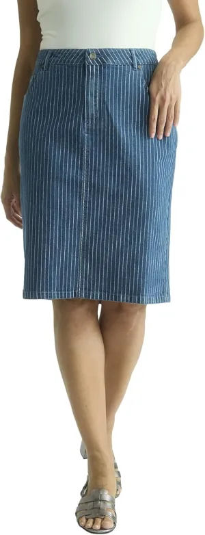 Jessica London Women's Plus Size True Fit A-line Denim Short Mini Skirt