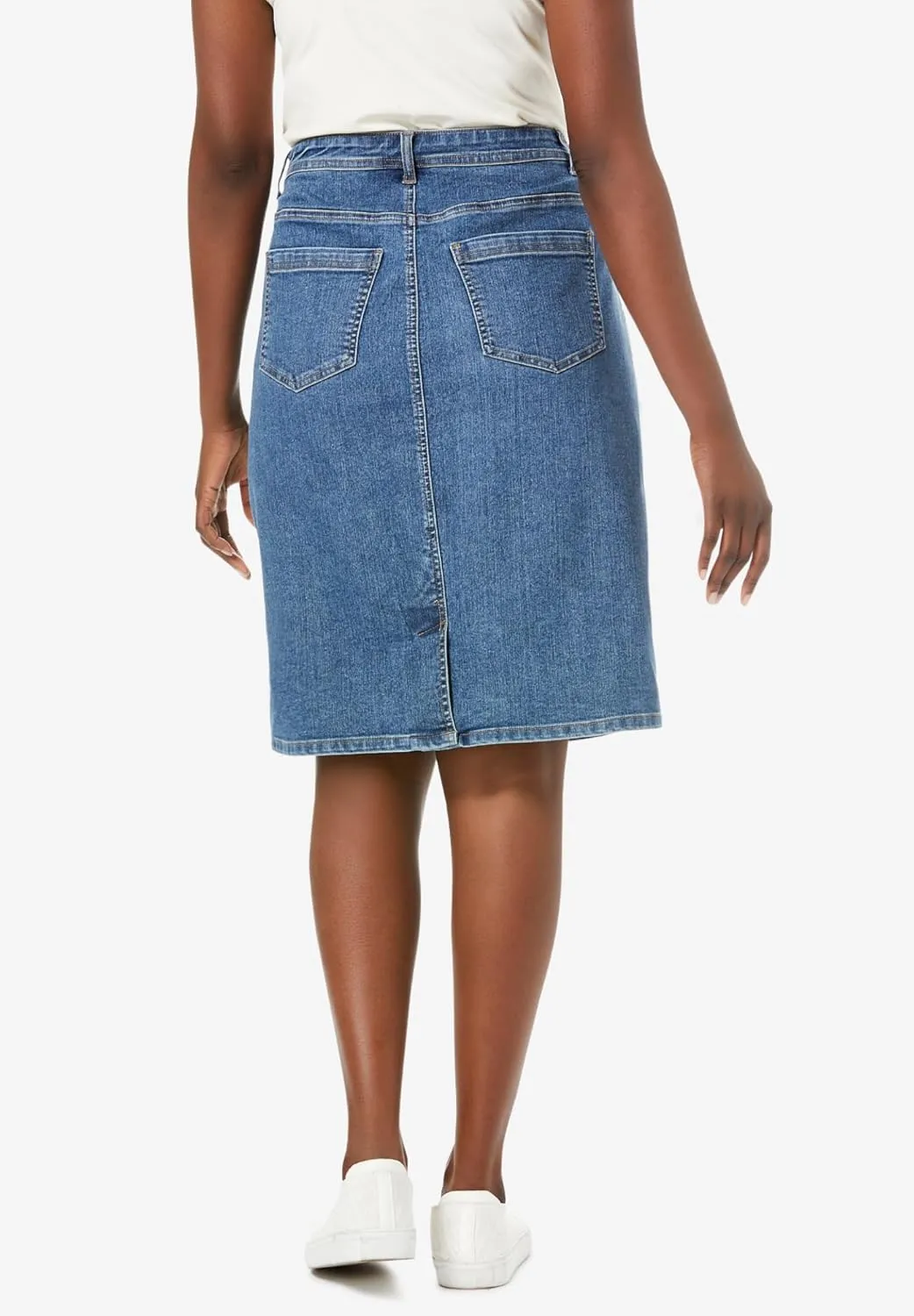 Jessica London Women's Plus Size True Fit A-line Denim Short Mini Skirt