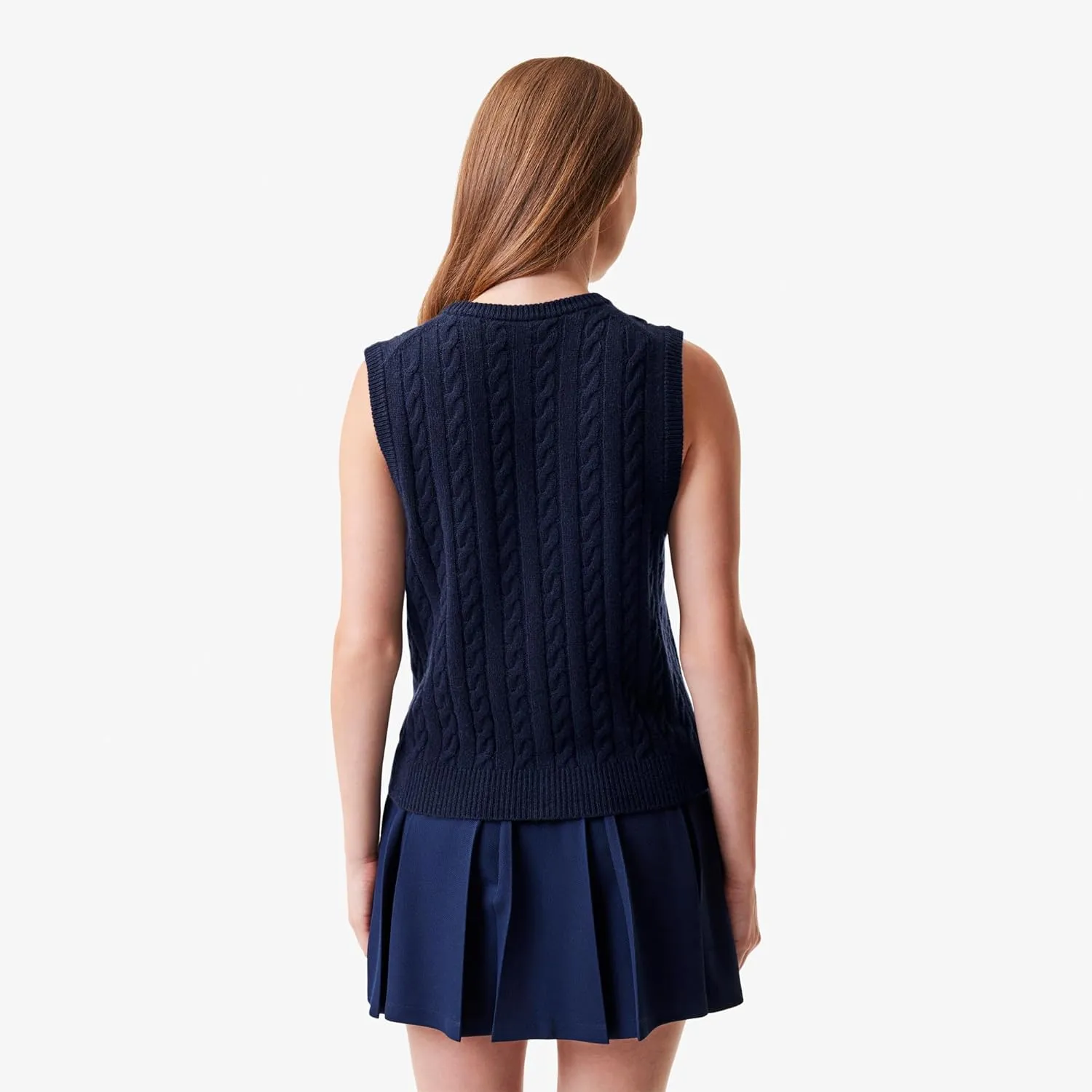 Lacoste x Bandier Women's Sleeveless Cashmere Cardigan