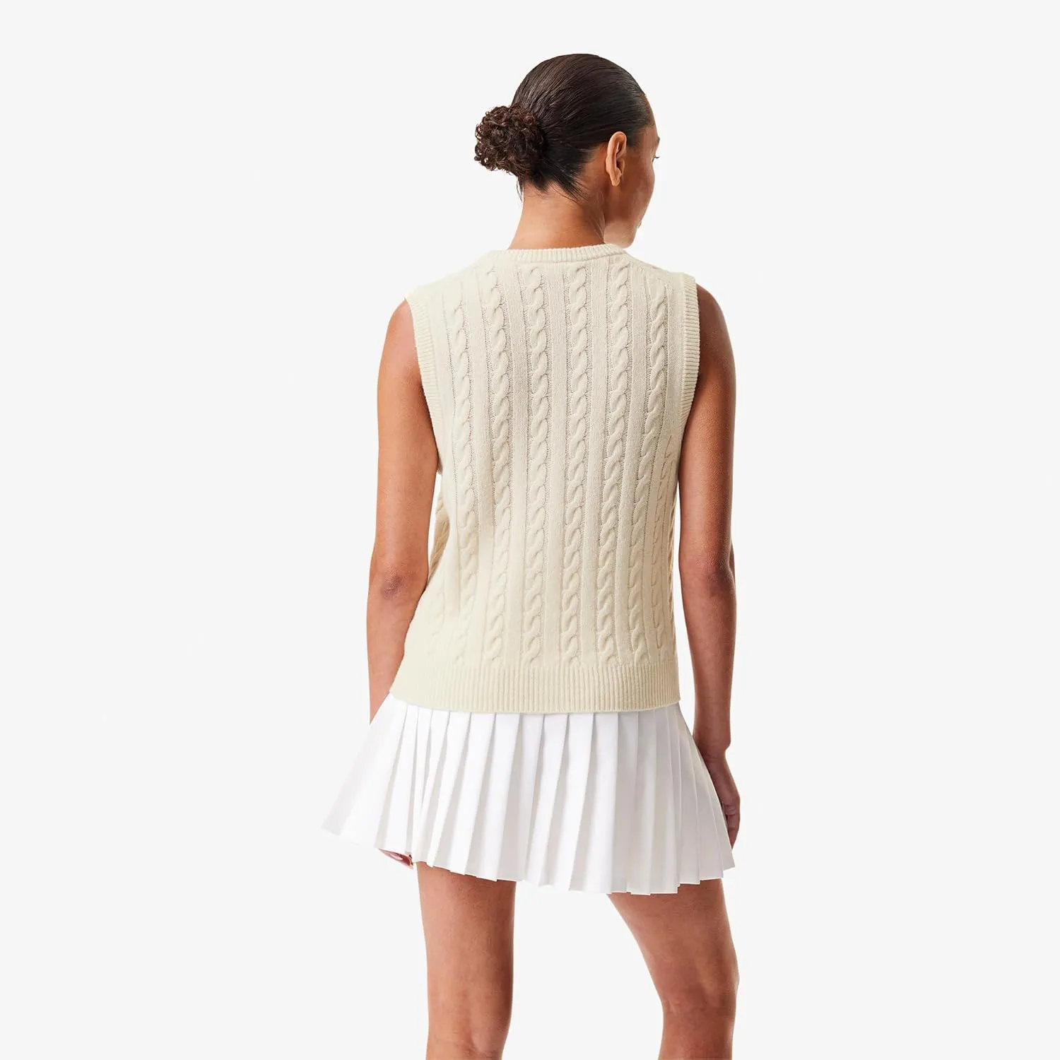 Lacoste x Bandier Women's Sleeveless Cashmere Cardigan