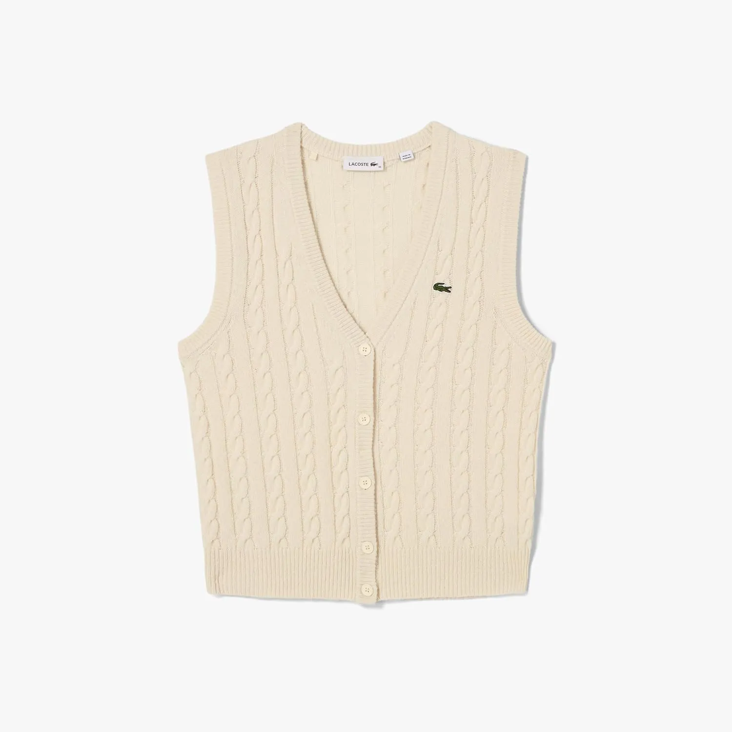 Lacoste x Bandier Women's Sleeveless Cashmere Cardigan