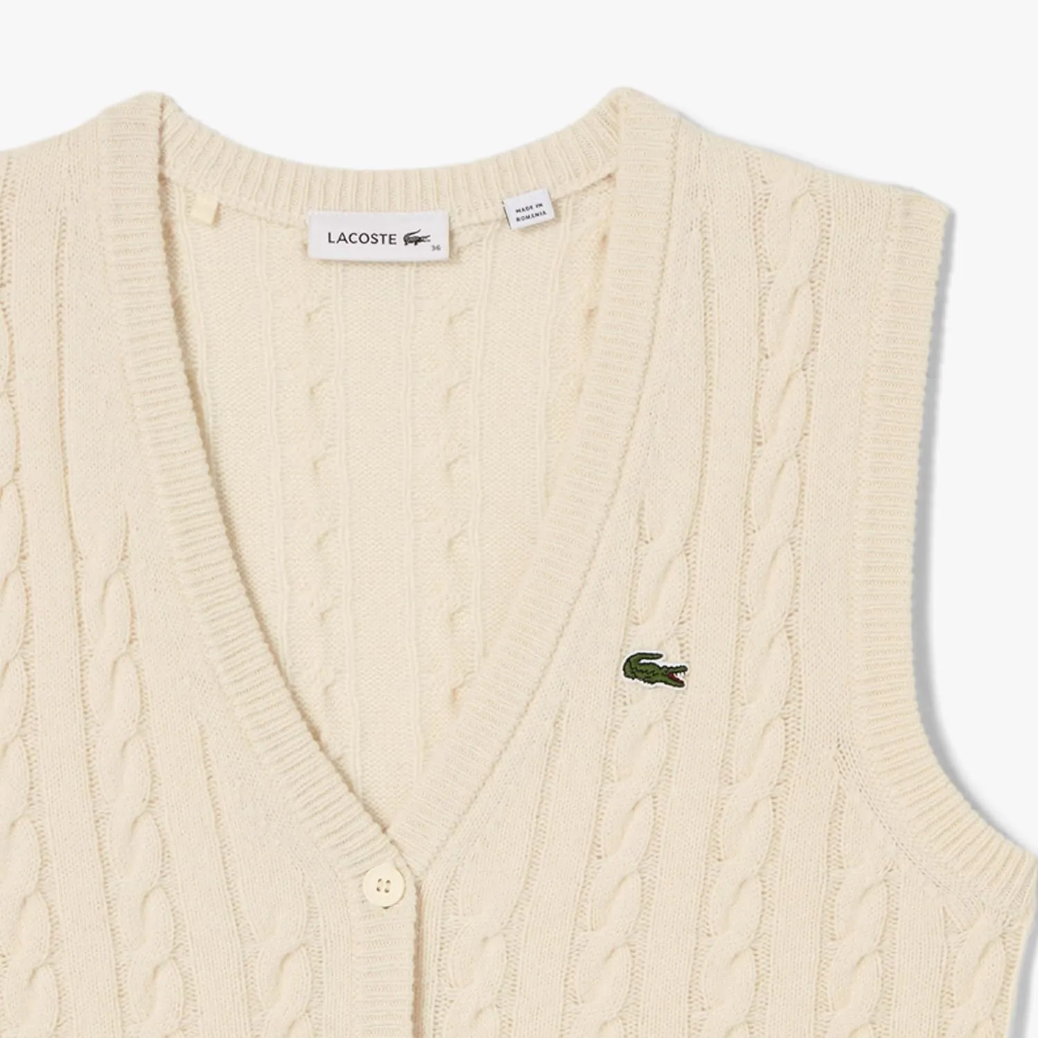 Lacoste x Bandier Women's Sleeveless Cashmere Cardigan