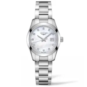 Ladies' Longines Conquest Classic Stainless Steel Diamond Watch L22864876