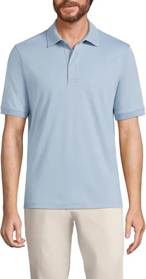 Lands' End Men's Short Sleeve American-Grown Supima Cotton Polo Shirt