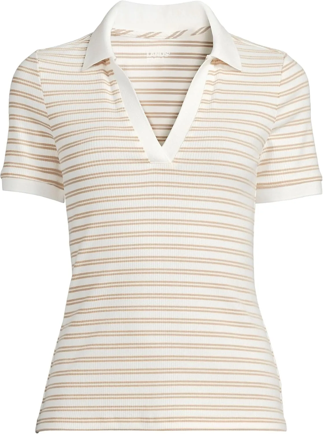 Lands' End Women's Short Sleeve Wide Rib Polo