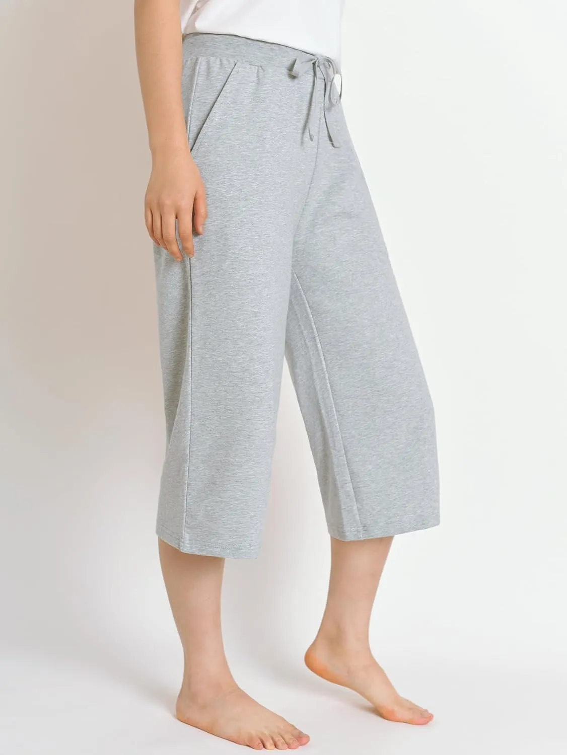 Latuza Women's Wide Leg Capri Pants Casual Summer