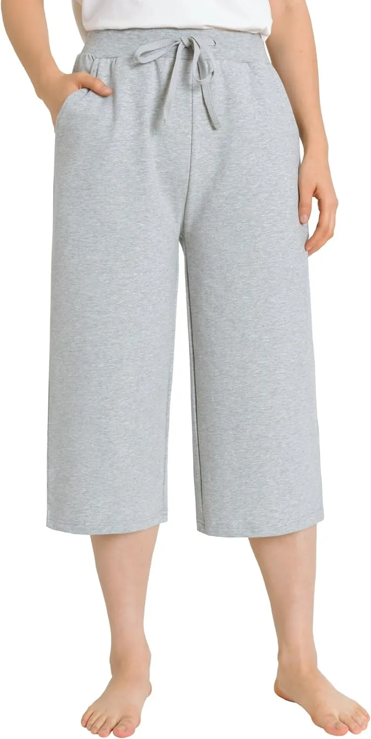 Latuza Women's Wide Leg Capri Pants Casual Summer