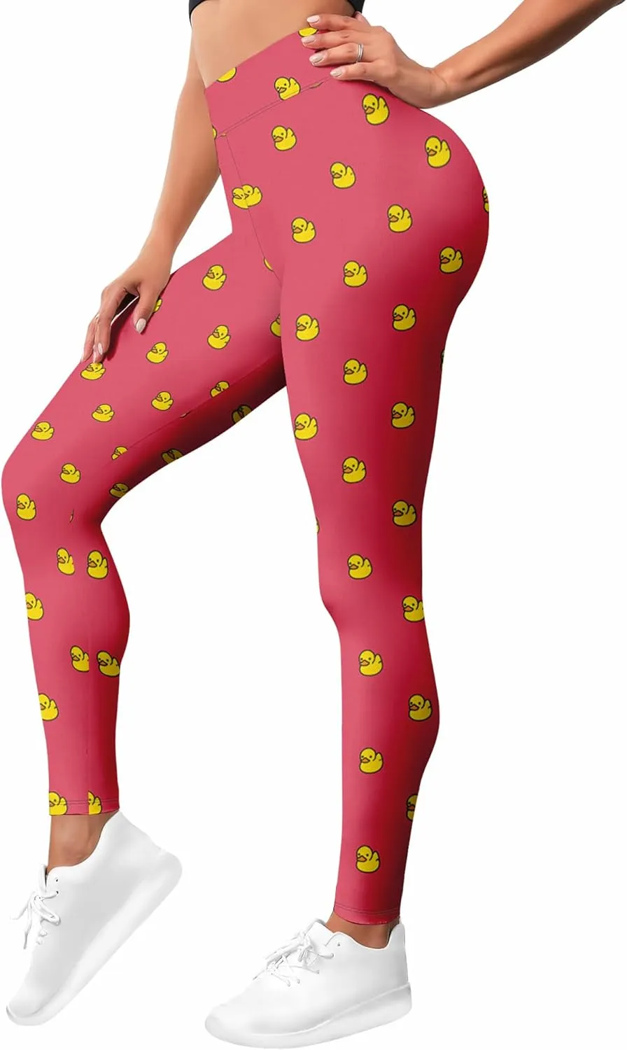 Leggings for Women Funny Printed Gym Womens Yoga Pants Floral Legging Flower Prints, Small