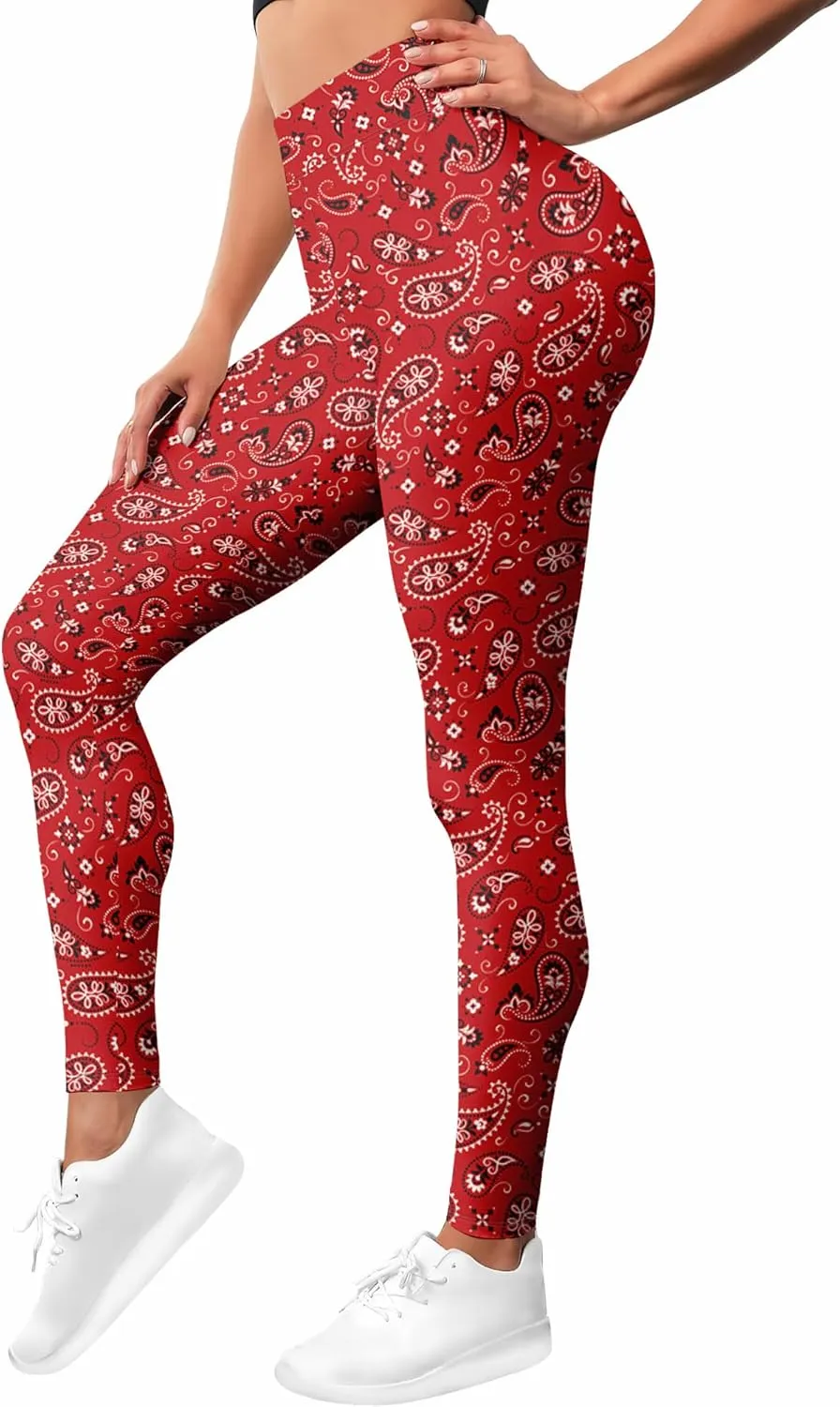 Leggings for Women Funny Printed Gym Womens Yoga Pants Floral Legging Flower Prints, Small