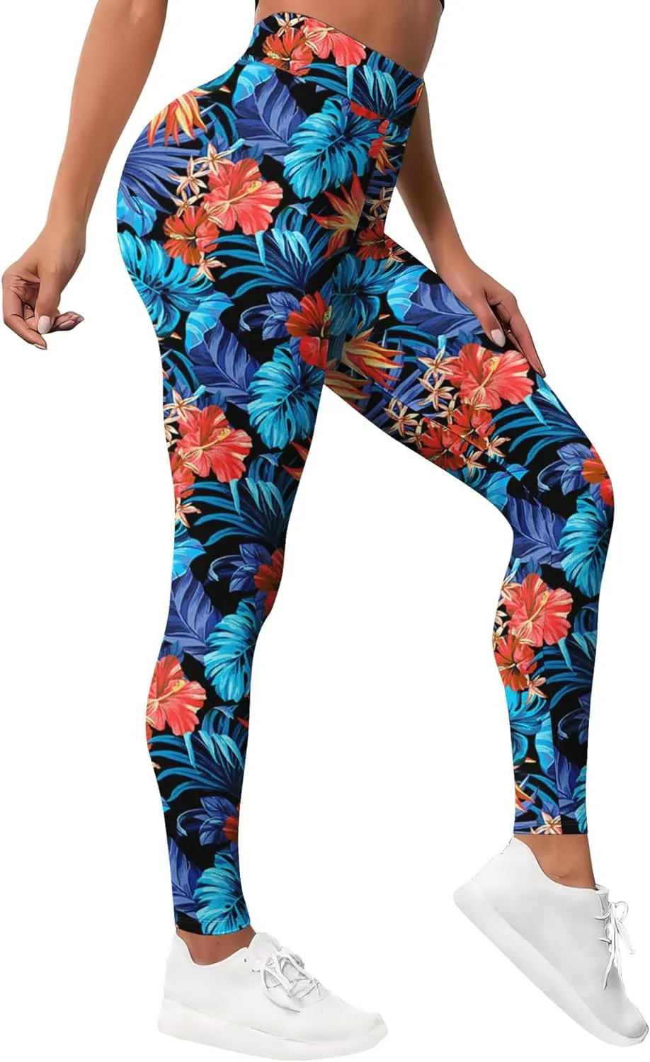 Leggings for Women Funny Printed Gym Womens Yoga Pants Floral Legging Tropical Athletic Pant