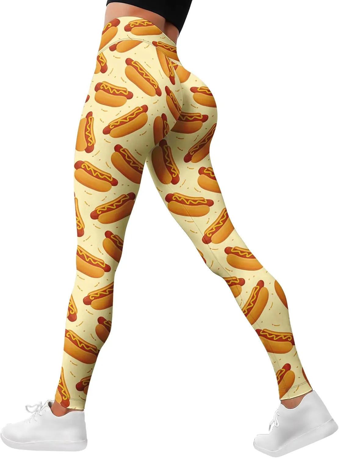 Leggings for Women Funny Printed Gym Womens Yoga Pants Floral Print Legging Flower Athletic Running Pant