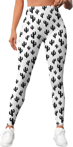 Leggings for Women Funny Printed Gym Womens Yoga Pants Floral Print Legging Flower Athletic Running Pant