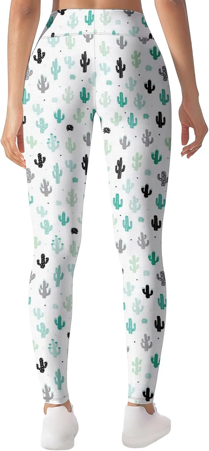 Leggings for Women Funny Printed Gym Womens Yoga Pants Floral Print Legging Flower Athletic Running Pant