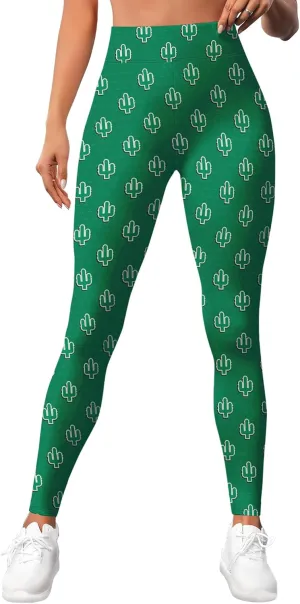 Leggings for Women Funny Printed Gym Womens Yoga Pants Floral Print Legging Flower Athletic Running Pant