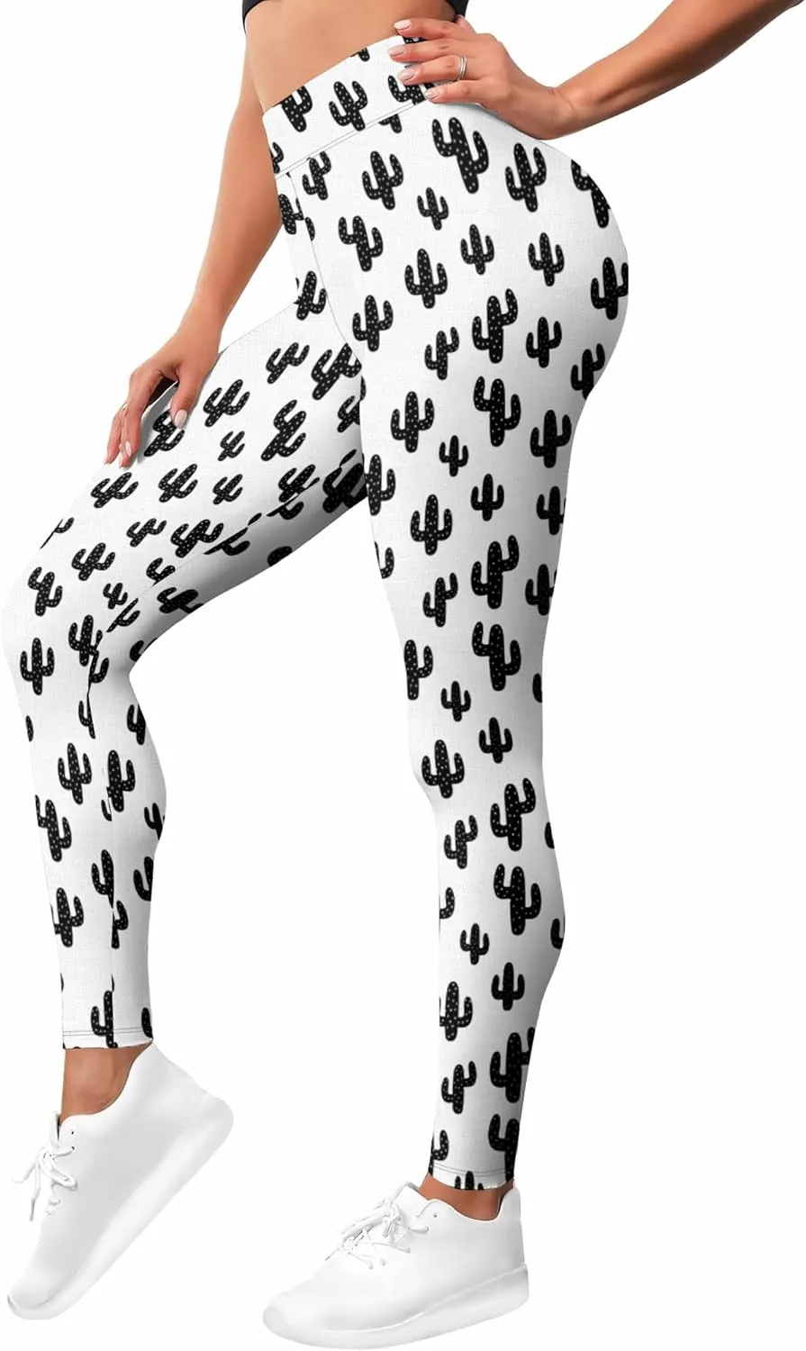 Leggings for Women Funny Printed Gym Womens Yoga Pants Floral Print Legging Flower Athletic Running Pant