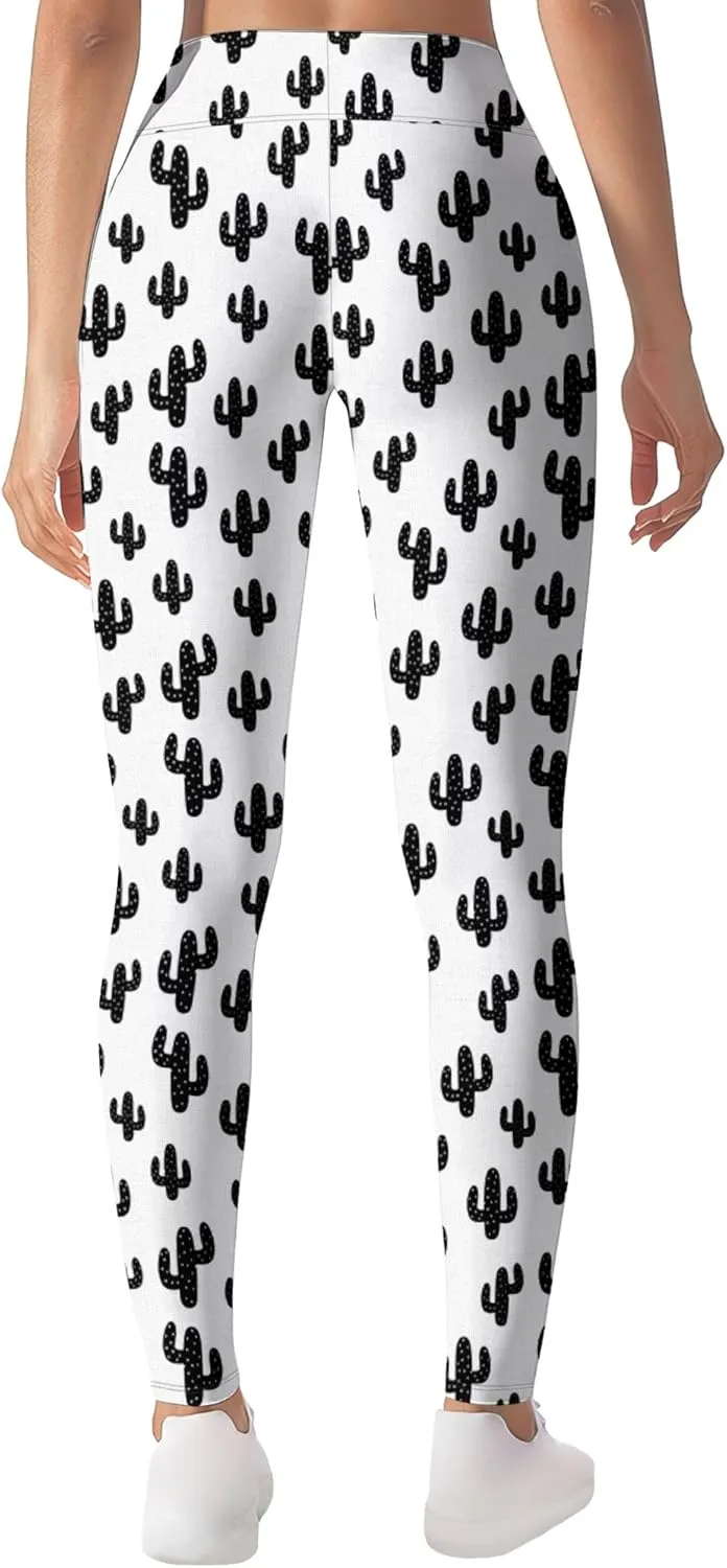 Leggings for Women Funny Printed Gym Womens Yoga Pants Floral Print Legging Flower Athletic Running Pant
