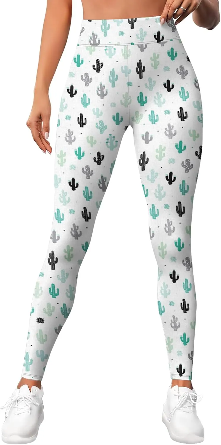 Leggings for Women Funny Printed Gym Womens Yoga Pants Floral Print Legging Flower Athletic Running Pant