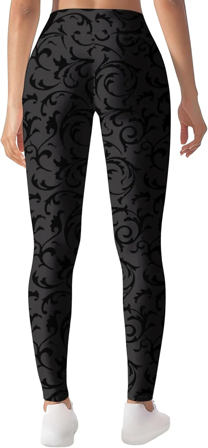 Leggings for Women Printed Funny Gym Womens Yoga Pants Sugar Skull Legging Skull Athletic Pant