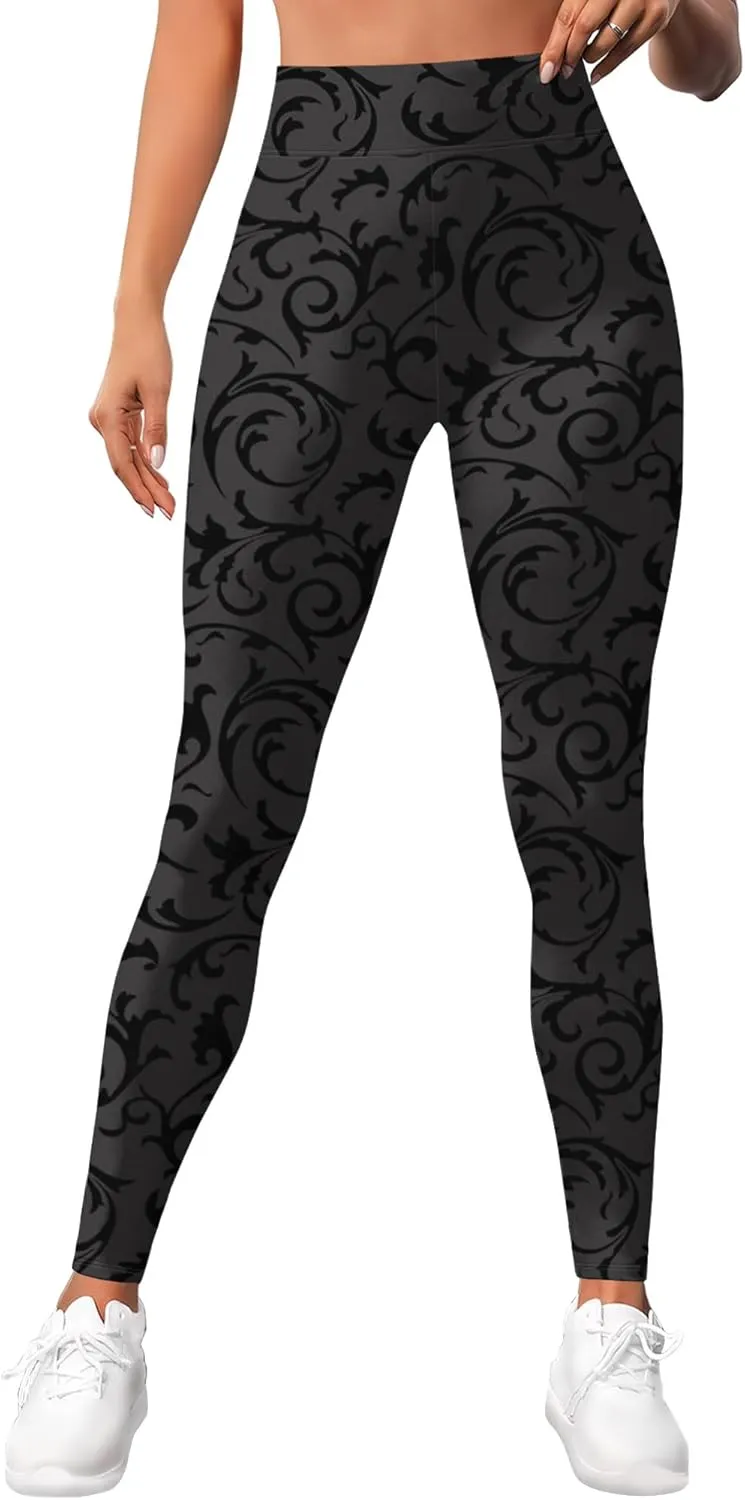 Leggings for Women Printed Funny Gym Womens Yoga Pants Sugar Skull Legging Skull Athletic Pant