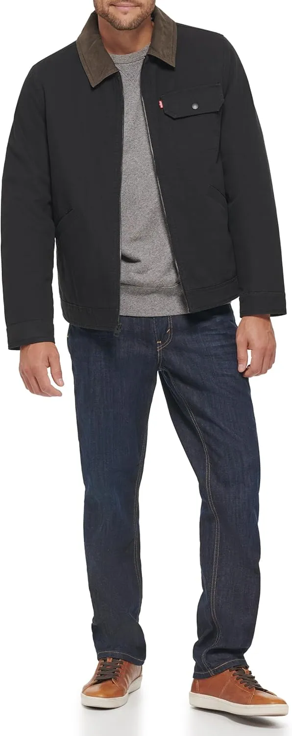 Levi's Mens Workwear Cotton Canvas Corduroy Collar Depot Jacket